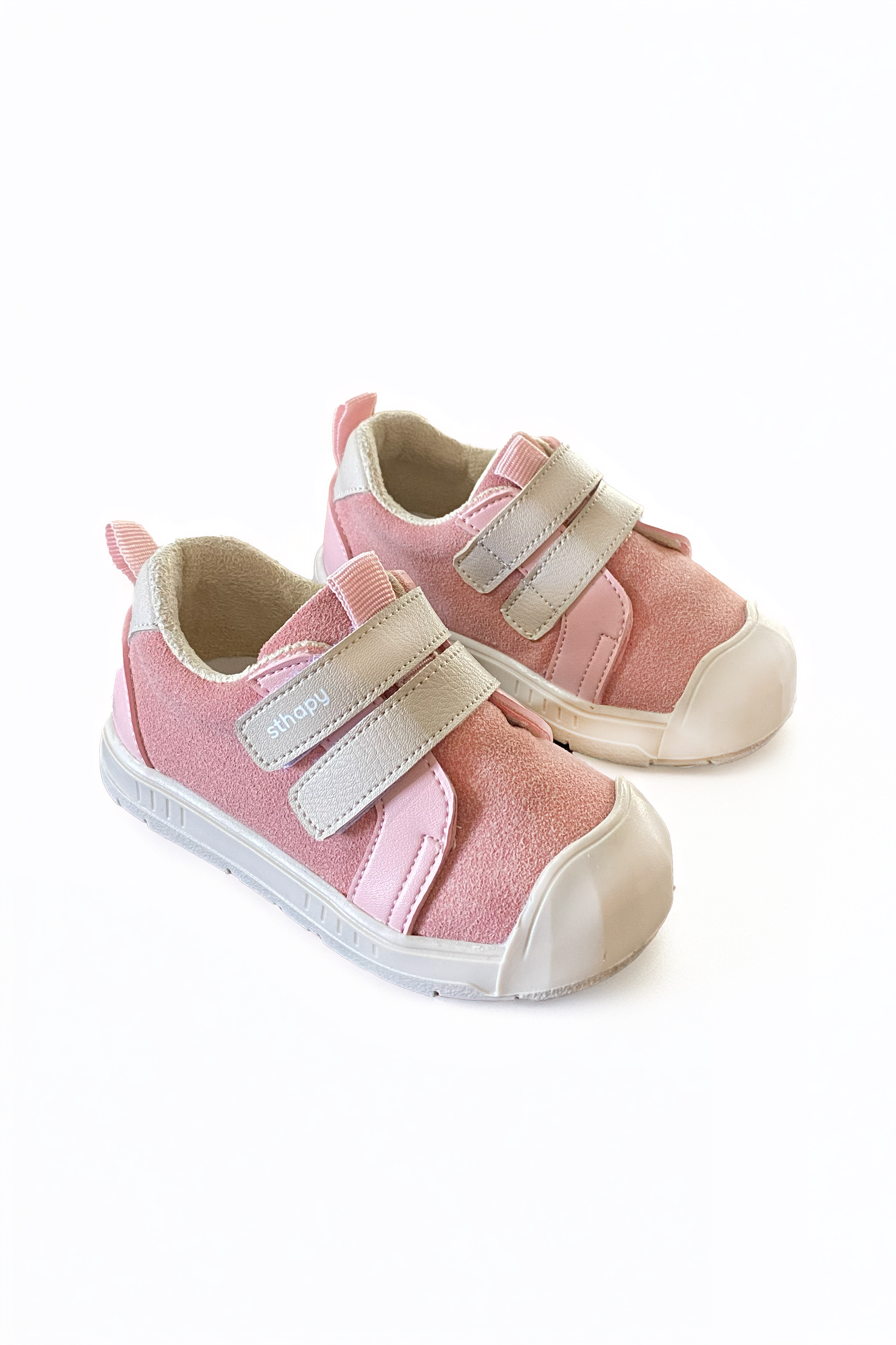 Raphael Ortopedik Cırtlı Kız İlk Adım Çocuk Ayakkabısı 19-25 Numara Pudra