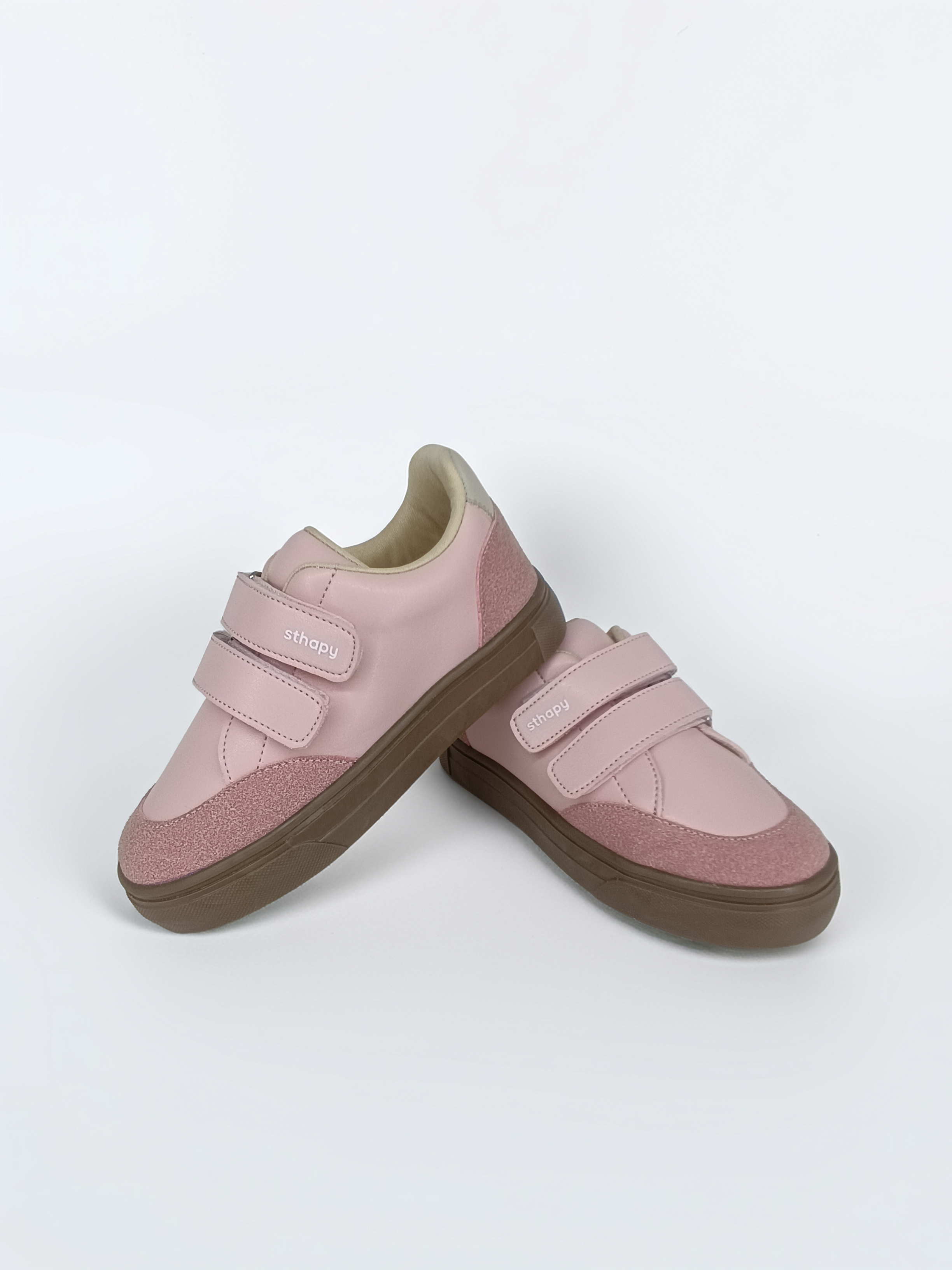 Hones Ortopedik Cırtlı Günlük Kız Çocuk Sneaker Ayakkabısı 21-35 Numara Pudra