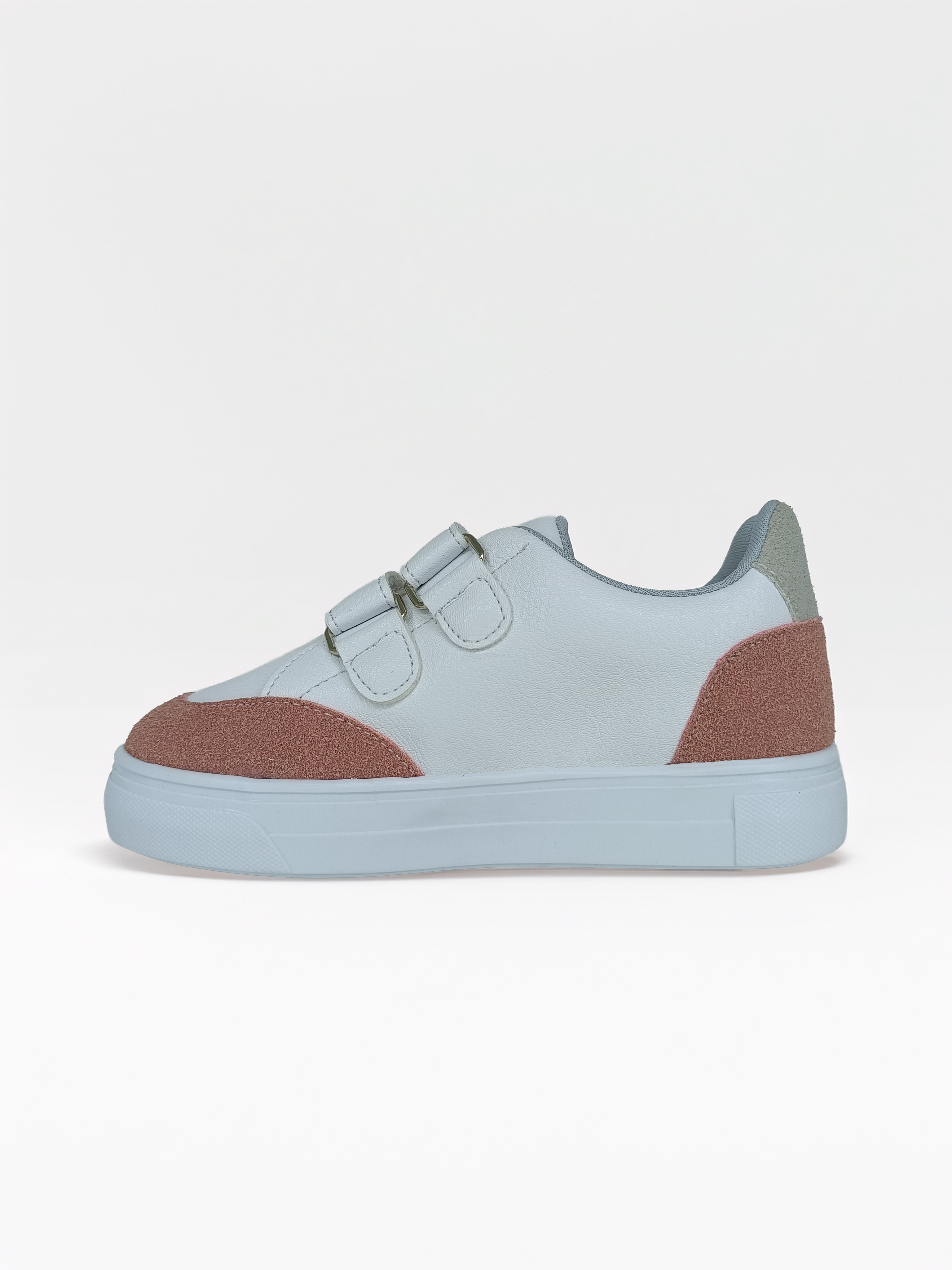 Hones Ortopedik Cırtlı Günlük Kız Çocuk Sneaker Ayakkabısı 21-35 Numara Beyaz-Pudra