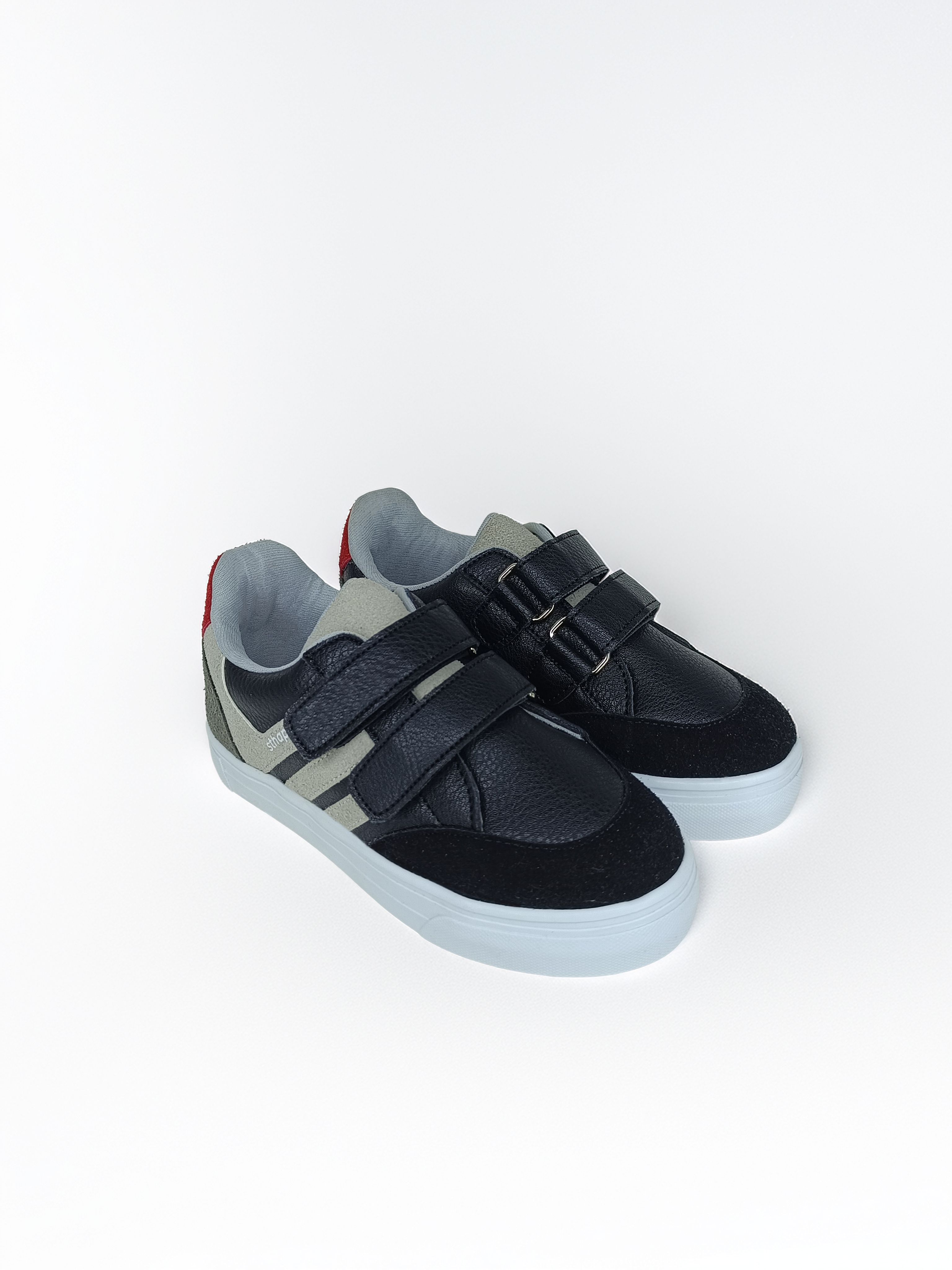 Sheldon Ortopedik Cırtlı Günlük Kız-Erkek Çocuk Sneaker Spor Ayakkabısı 26-35 Numara Siyah