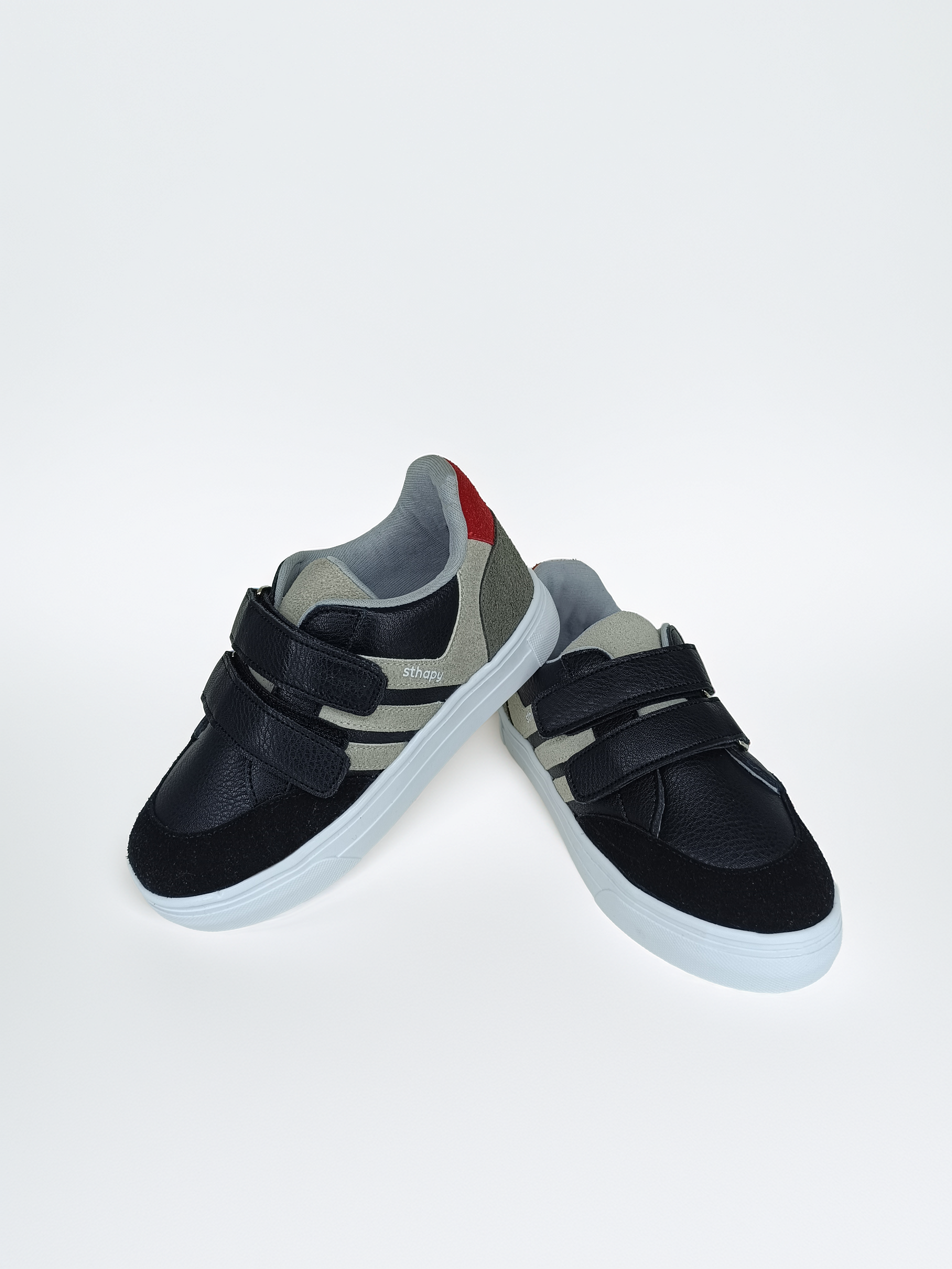 Sheldon Ortopedik Cırtlı Günlük Kız-Erkek Çocuk Sneaker Spor Ayakkabısı 26-35 Numara Siyah
