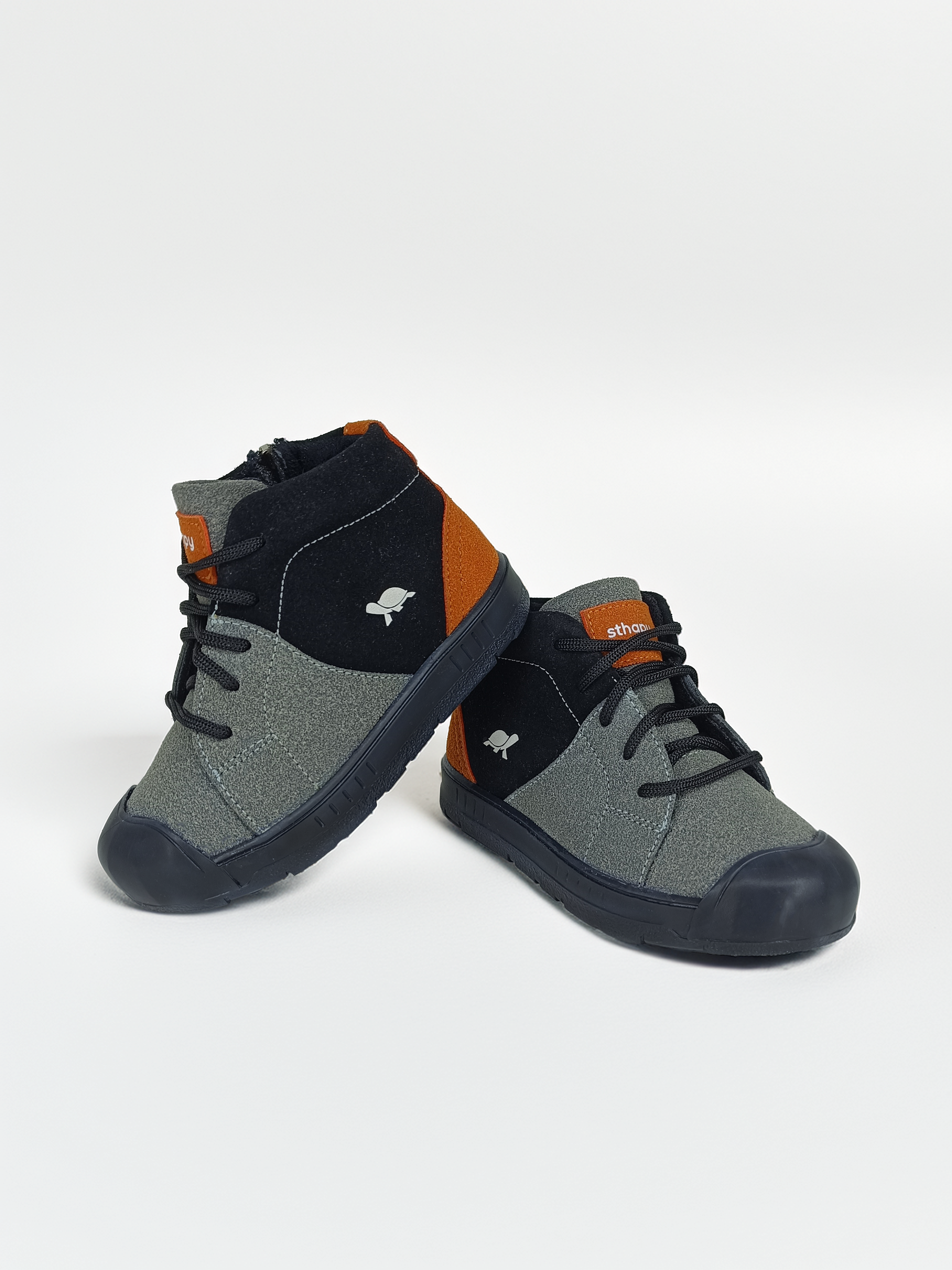 Tundra Ortopedik Fermuar-Bağcıklı Kız-Erkek Çocuk Bot Ayakkabı 21-30 Numara Siyah