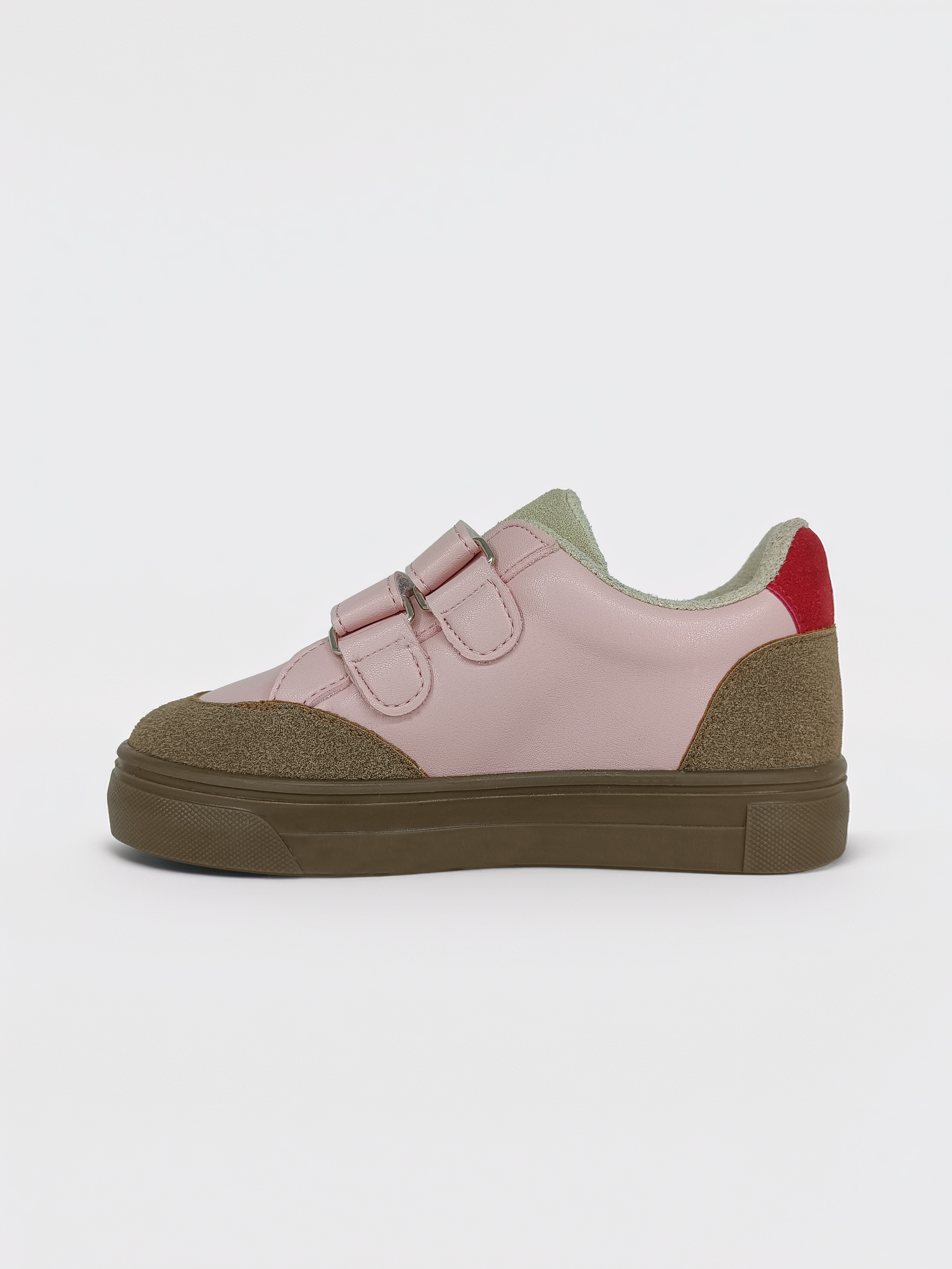 Sthapy Sheldon Ortopedik Cırtlı Günlük Kız-Erkek Çocuk Sneaker Spor Ayakkabısı 26-35 Numara Pudra