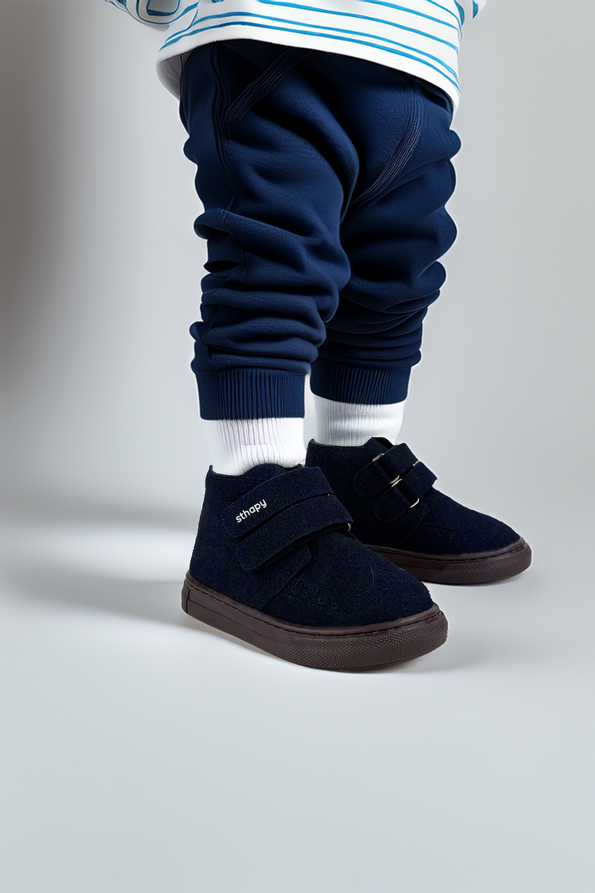 Meldin Ortopedik Cırtlı Kız-Erkek Çocuk Kışlık Bot Ayakkabı 21-30 Numara Lacivert